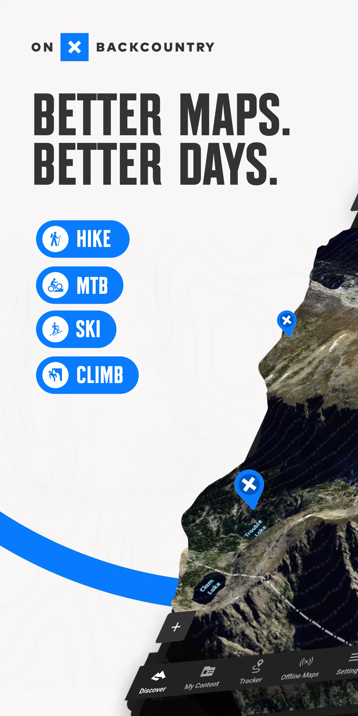 onX Backcountry Trail Maps GPS screenshot